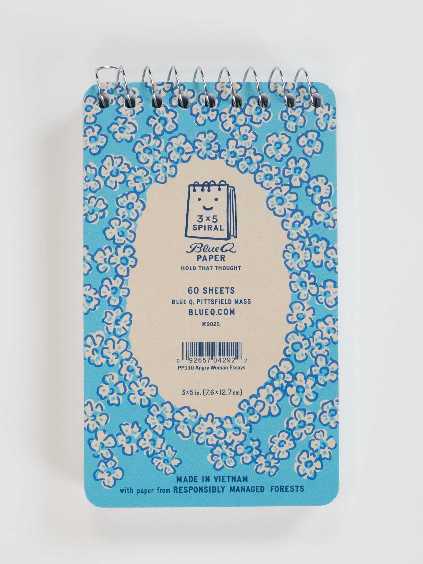 Angry Woman Essays 3x5 Spiral Notebook - Image 3