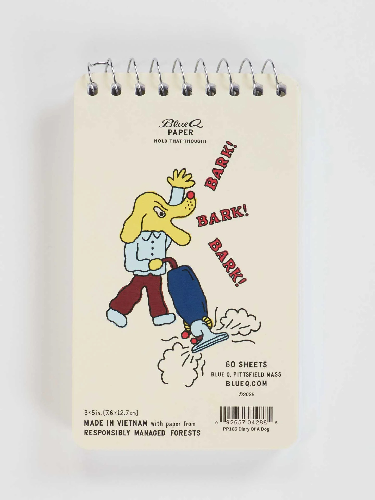 Diary Of A dog. Licked Some Faces, Sniffed A Bush, Barked At A Vacuum 3x5 Spiral Notebook - Image 3