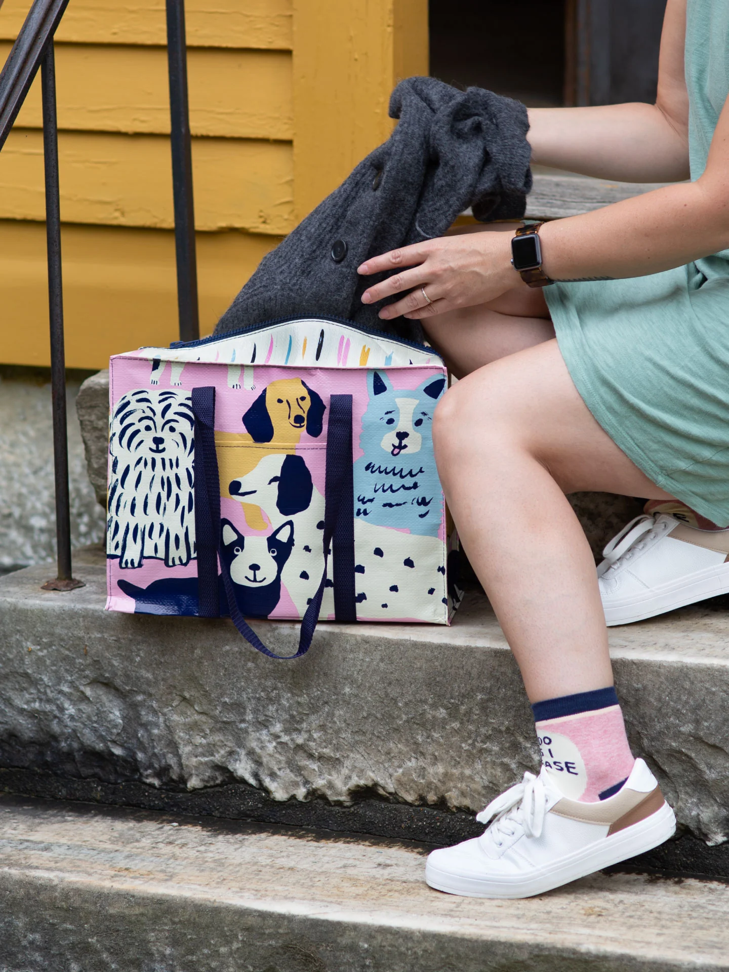 Happy Dogs Shoulder Tote - Image 4