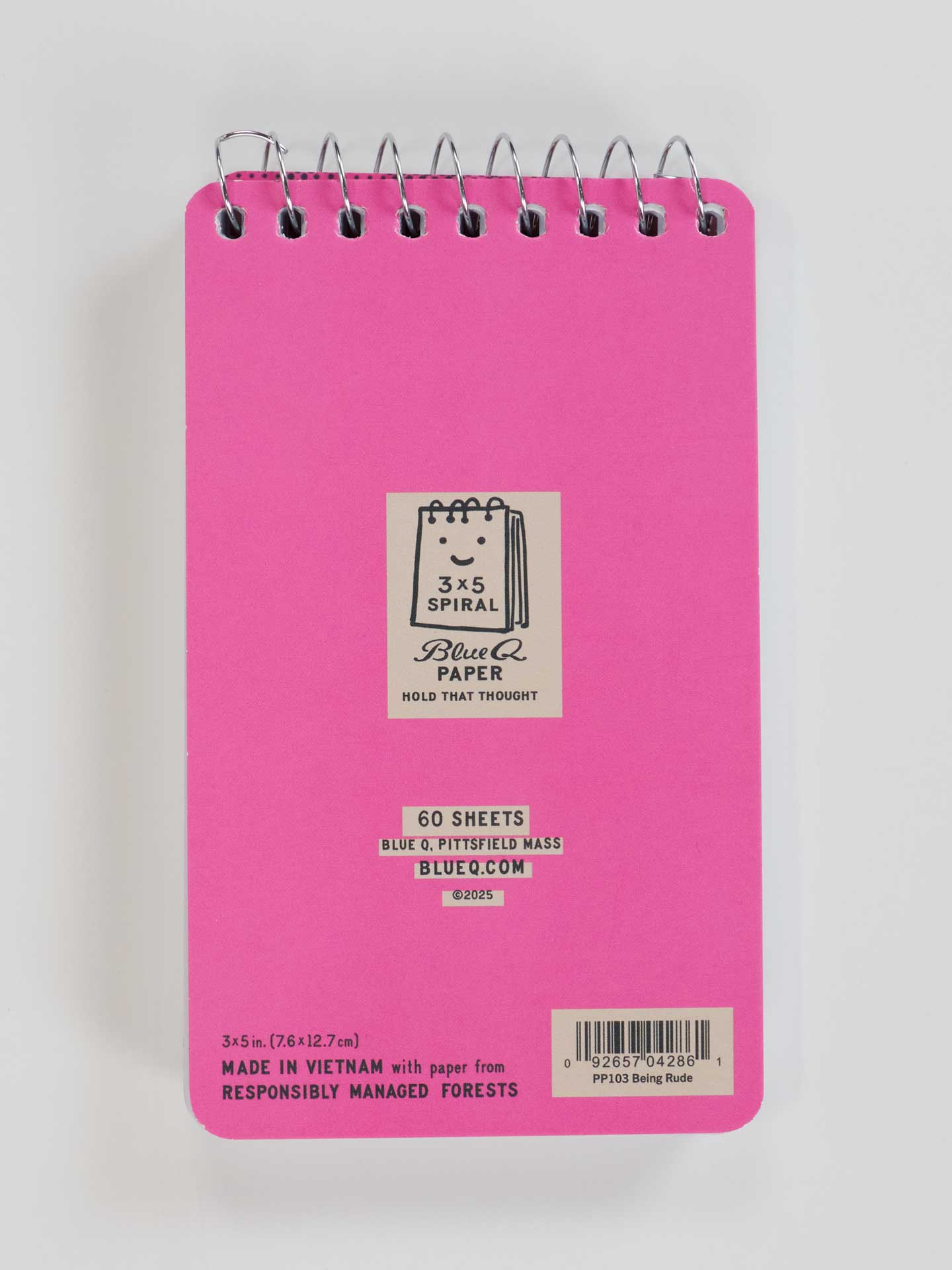 Sorry For Being Rude. I Have This Thing Where I'm Rude 3x5 Spiral Notebook - Image 3