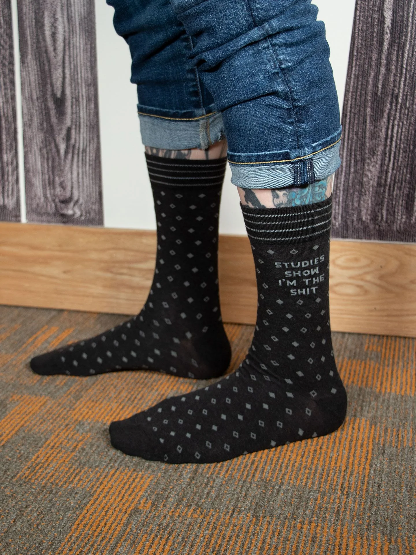 Studies Show I'm The Shit M-Crew Socks - Image 3